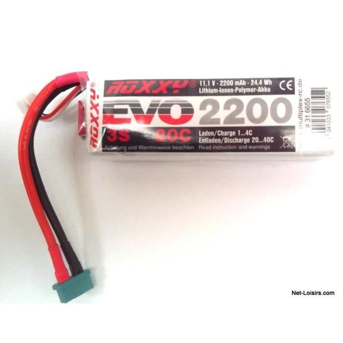 Accu lipo Roxxy evo 11.1V 2200mah 20C 316655