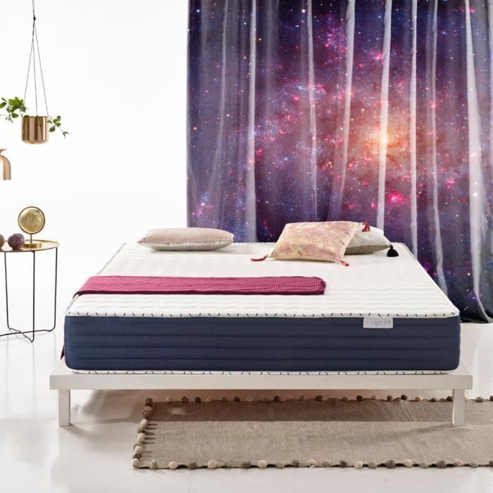 Matelas ORBIT 160x200 cm mousse à mémoire de forme VISCO V90®+Nouveau système HQ multicouches ACTIVE LATEX® support adaptatif à 7 zo