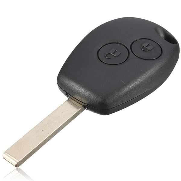 NEUFU 2 Bouton Coque Télécommande Plip Clé Boitier pr Renault Modus Clio 3 Twingo noir