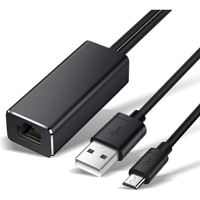 Adaptateur Ethernet pour Fire Tv Stick Hd 480 Mbps Rj45 10-100 Mbps pour Nouveau pour Fire Tv - Google - Chromecast