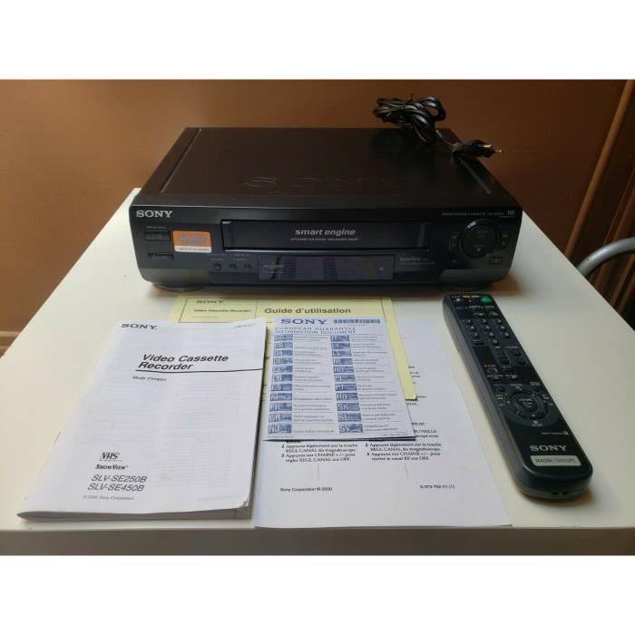 MAGNETOSCOPE SONY SLV-SE250 LECTEUR ENREGISTREUR K7 CASSETTE VIDEO VHS VCR + TEL