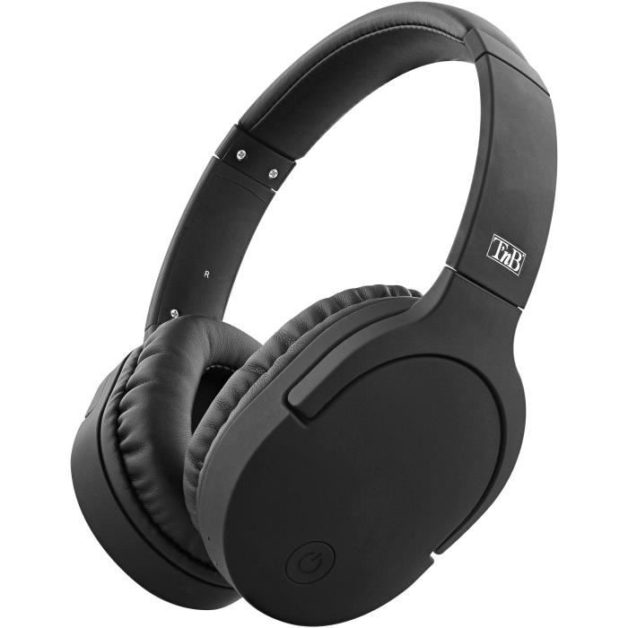 T'nB - CBTRAVEL2NC - Casque stéréo Bluetooth avec technologie de réduction de bruits active et touch pad + micro + adaptateur avion