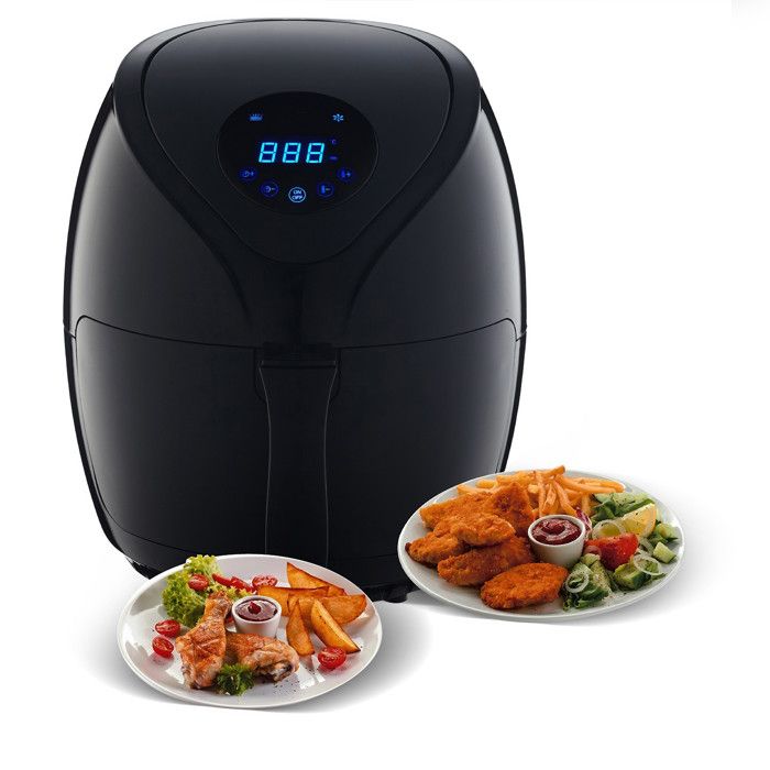 Friteuse à air chaud affichage à LED - AirFryer (sans odeur) 2.6L 1400W - Triomph ETF1801