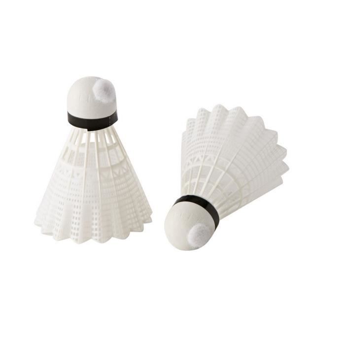 Lot de 6 volants badminton synthétiques destinés à la perche