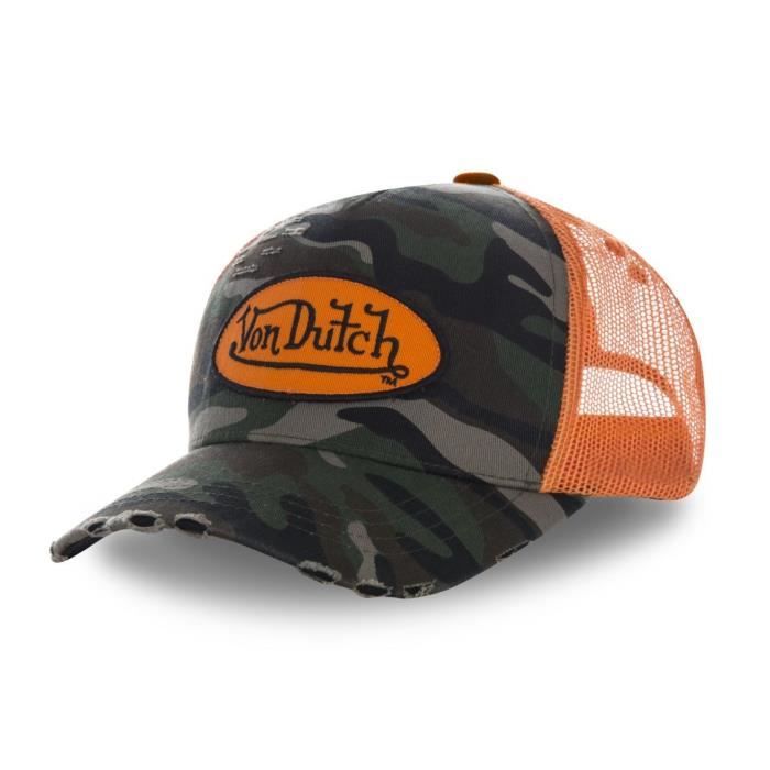 Von Dutch - Von Dutch Casquette Style Trucker Camouflage Orange