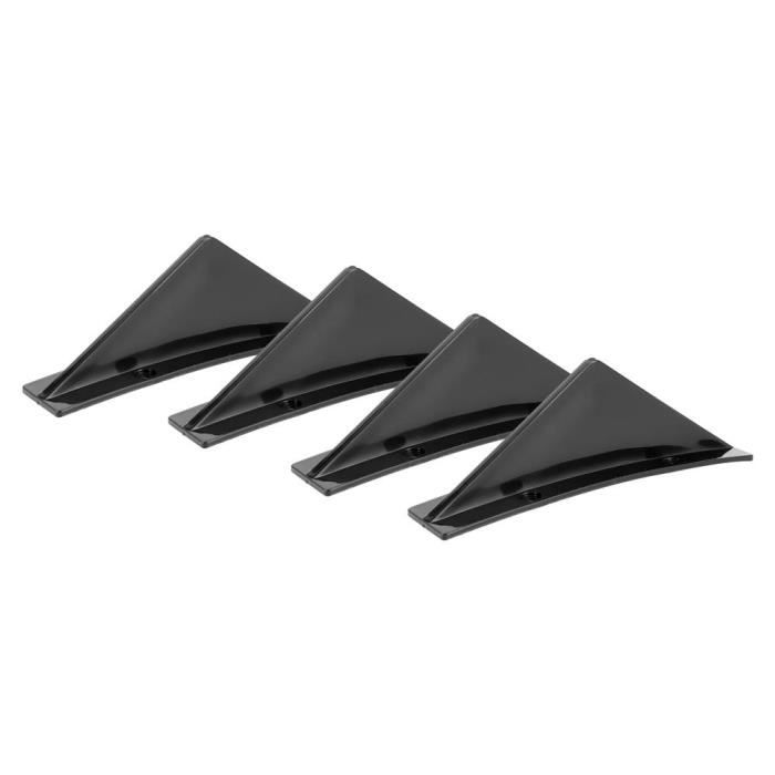 YOSOO garde de pare-chocs arrière Kit de becquet de lèvre de diffuseur de pare-chocs arrière d'aileron de requin noir brillant
