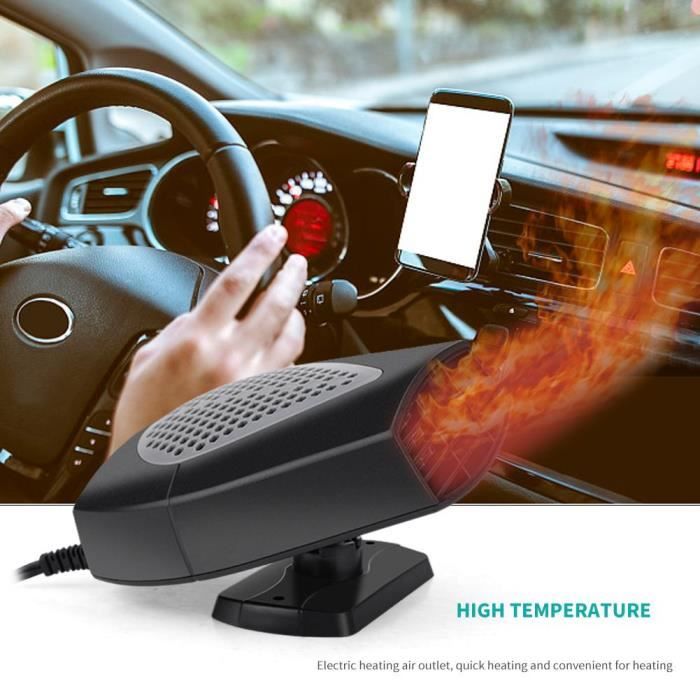 2 en 1 Chauffage DC Auto Véhicule ventilateur refroidissement Portable Dégivreur de pare-brise de voiture portative 12V - CWU