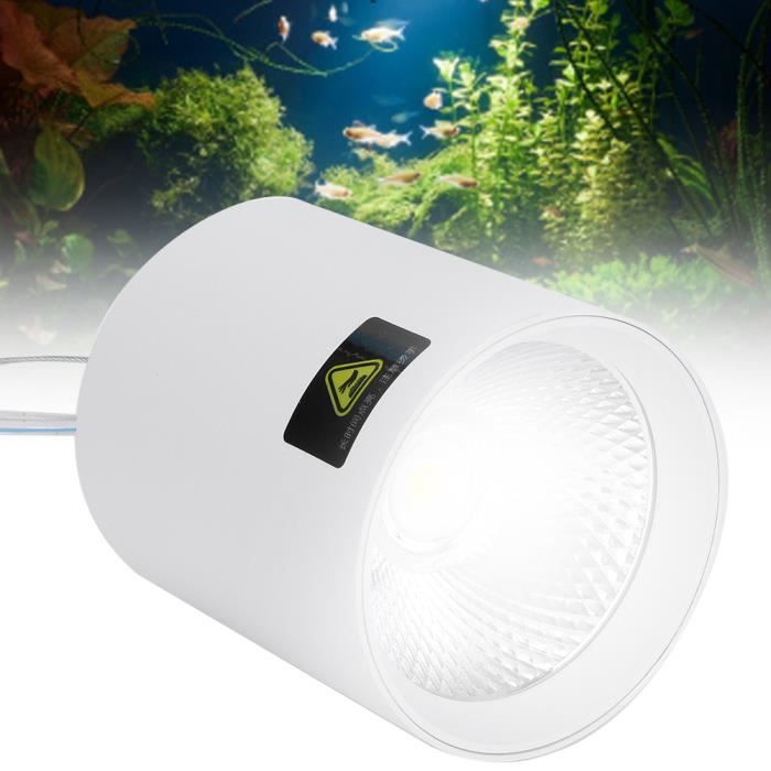 LMCⓜADT-110C Lampe de support aquarium étanche à spectre complet Lumière LED des plantes aquatiques d'aquarium blanc 220 V