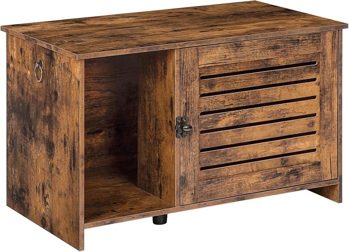 Meilleurs prix pour Maison De Toilette Pour Chats, Meuble Pour Litière Fermé, Meuble De Rangement Avec Portes À Persiennes, Toilette Privée Pour Chat