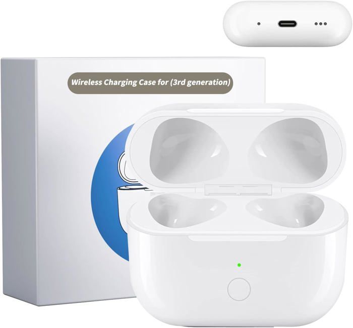 Étui De Charge Sans Fil AirPods 4 - Remplacement Puce Intelligente, Synchronisation Bluetooth