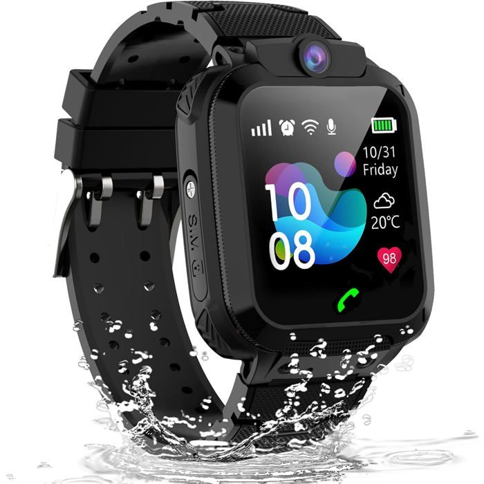 Hukoikrt Montre Connectée Enfant GPS, Montre Intelligente Enfant Avec