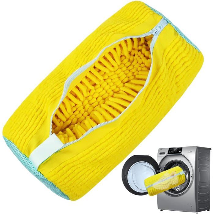 Lot De 2 Sacs De Lavage Chaussures Machine – Protection Réutilisable Pour Baskets & Sport | Sac Linge Jaune Avec Maille Respirante Et Fermeture Éclair Solide