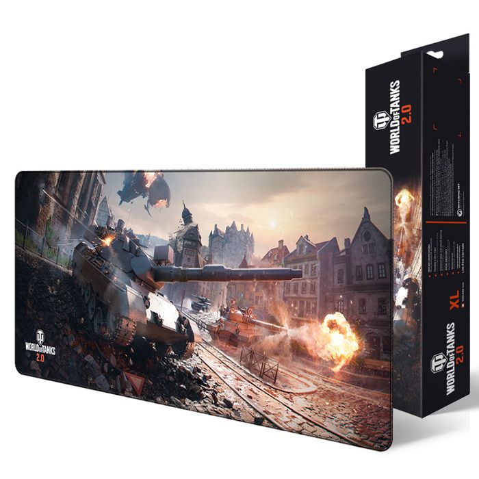 Tapis de souris - World of Tanks 2.0 - Édition limitée - XL 90x42 - Scène de combat dynamique