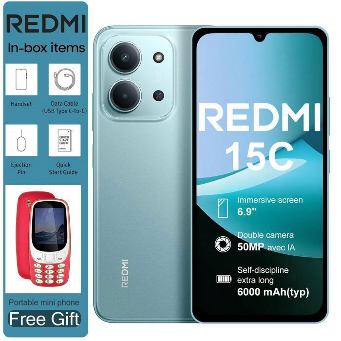 XIAOMI Redmi 15C 4 Go+ Smartphone