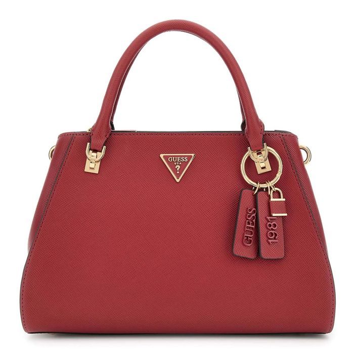 GUESS Sac à main rouge foncé pour femme - Noelle II Luxury Satchel Garnet 325016