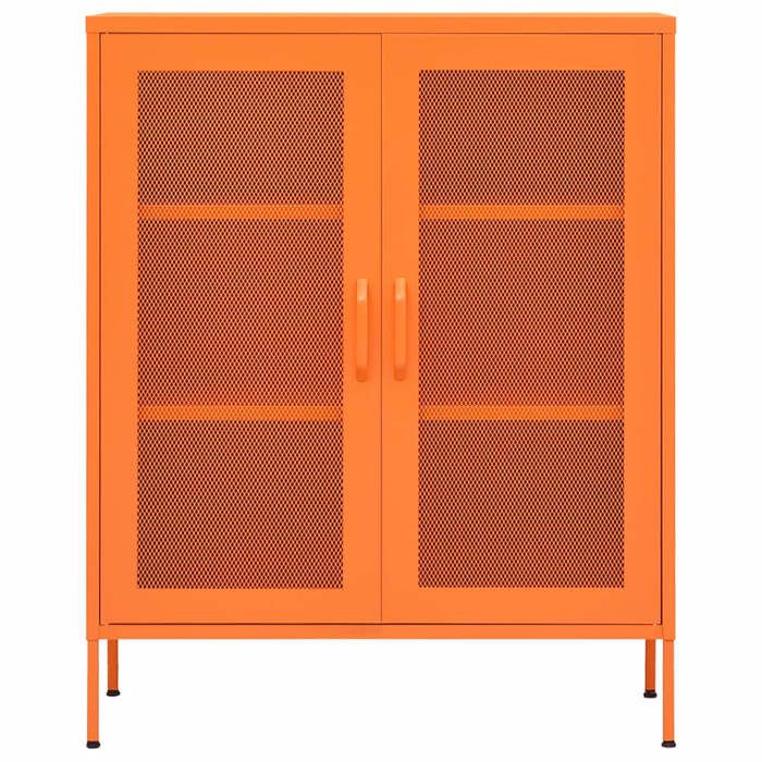 Orange Armoire de rangement JILLS Buffet/Armoire latérale Orange 80x35x1015 cm Acier LV2239