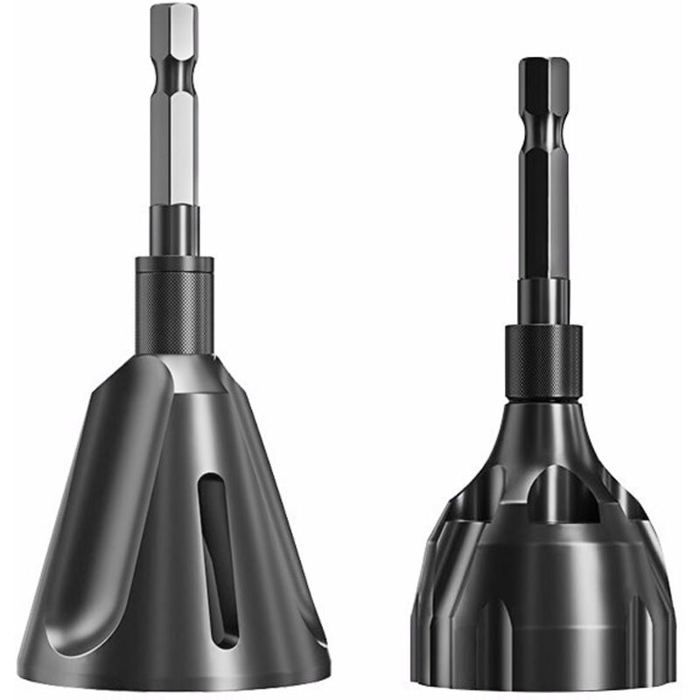 Embout ébavureur 2 En 1 Intérieur/extérieur - Pour PVC, PP, PE, ABS, Métaux Souples, Queue 9,5 Mm - 2