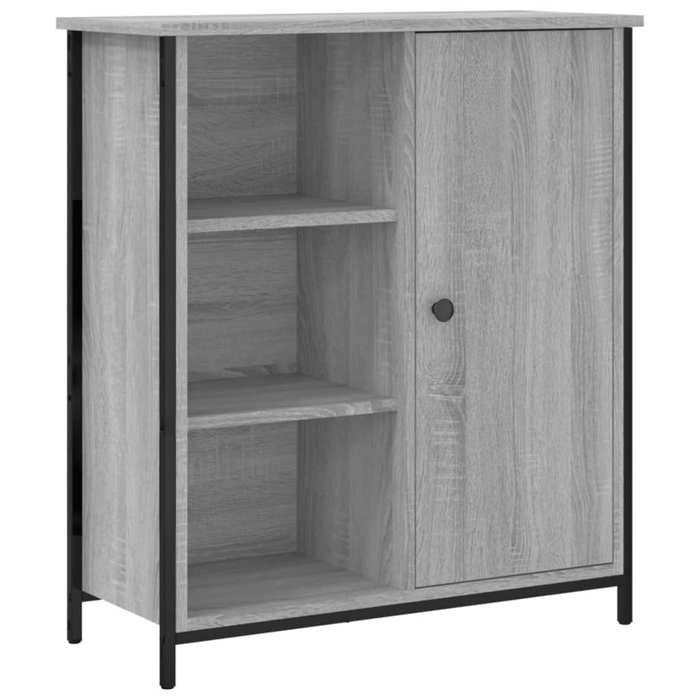 Buffet bas contemporain - vidaxl - Sonoma gris - 70x30x80 cm - Bois dingénierie - Porte(s) et tiroir(s)