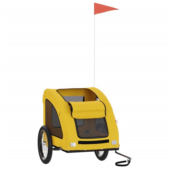 BEL ACHAT*Remorque de vélo pour Animaux chien Petite/Moyenne Taille - Rangement compact - de compagnie jaune Promo796886
