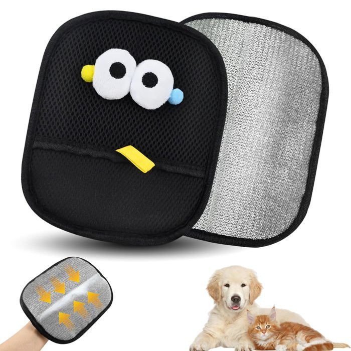 Comparer les prix de 2 Gants Anti-Poils Chat Double Face Réutilisables - pour Canapé Meubles Tapis Siège Auto