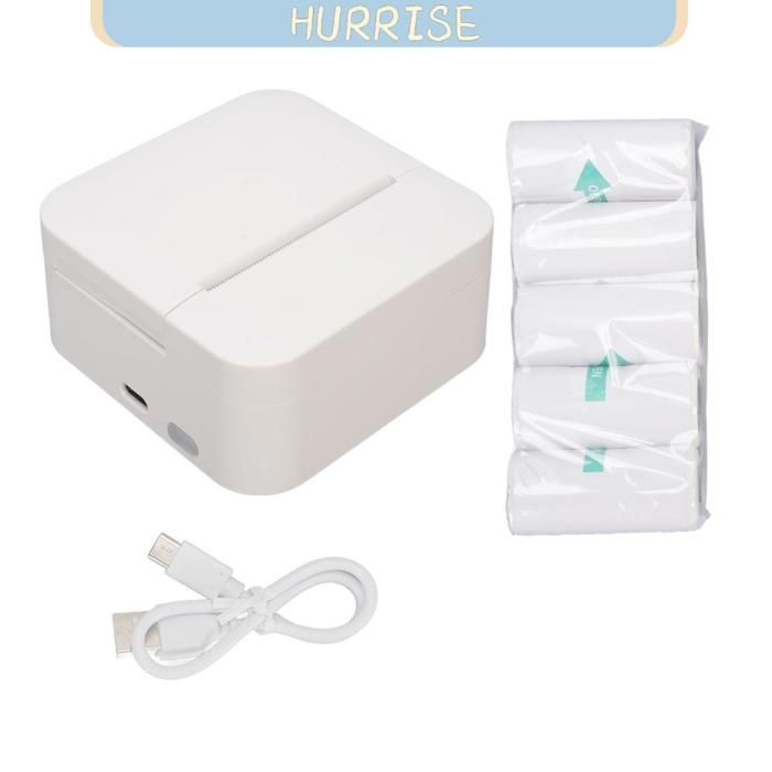 Mini Imprimante Portable Thermique Bluetooth – Photos, Notes, Étiquettes Sans Encre + 7 Rouleaux