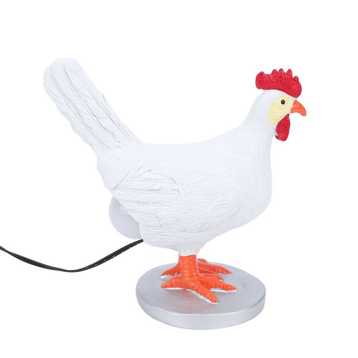SURENHAP Lampe d’oeuf de poule Lampe LED en forme dœuf de poule lumière douce et chaude en résine drôle et bricolage main