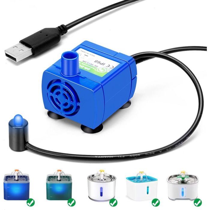 Pompe pour fontaine à eau pour chat moteur compatible avec la pompe DR-DC160 pour fontaine à eau pour chat (pompe)