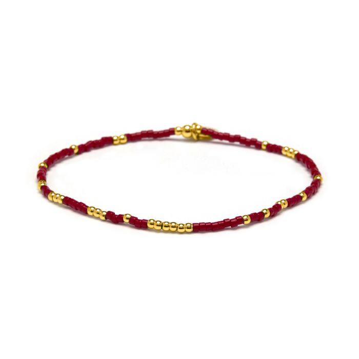 Bracelet - LUXENTER - Xanvi - Cristal rouge - Finition or jaune 18K - Diamètre 55 mm Bracelet - LUXENTER - Xanvi - Cristal rouge - Finition or jaune 18K - Diamètre 55 mm