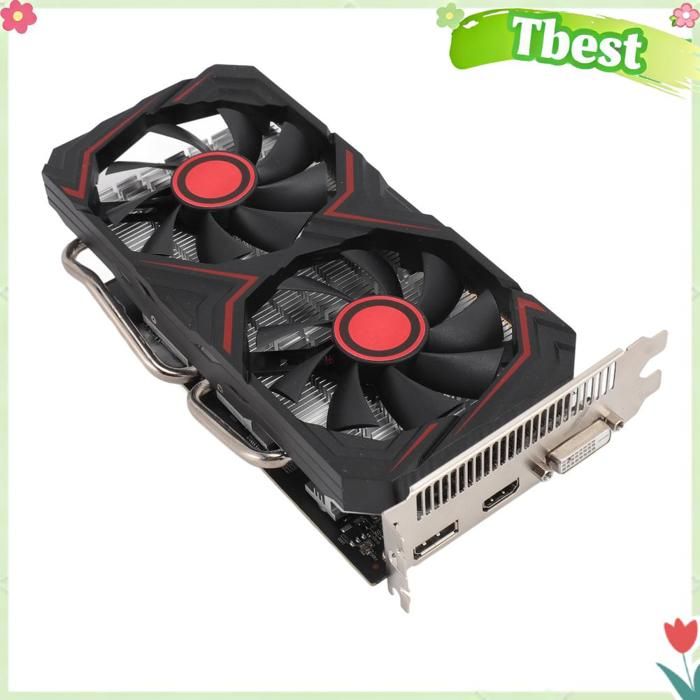 Tbest Carte graphique RX580 8 Go GDDR5 256 bits Carte Graphique 8 Go GPU GDDR5 256 Bits Carte Vidéo de Jeu informatique boite