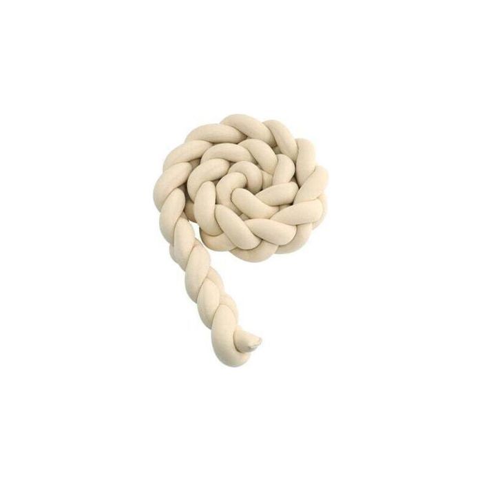 Tour de lit bébé- 3 Tissage Bébé Coussin Serpent Tressé Pare - Choc Velours Protection lit Bumper Pépinière pour Les Nouveau-Nés Lit