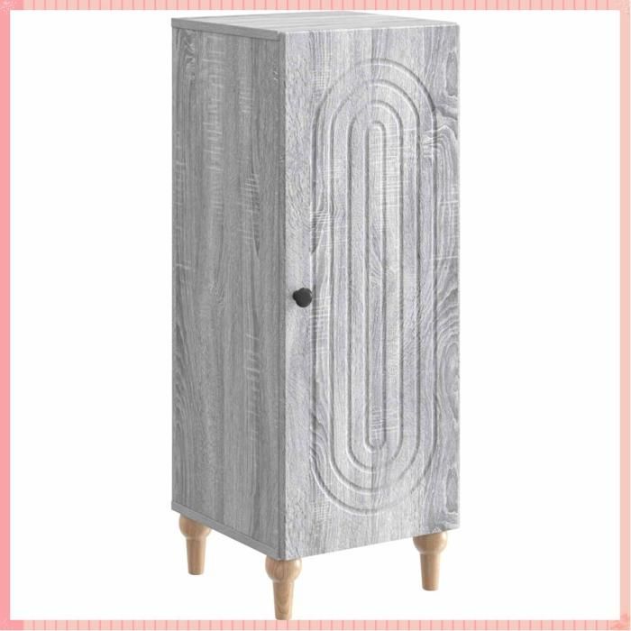 Buffet - Bois dingénierie - Pivotant - Intérieur - Sonoma gris - 33x34 5x90 cm - 1 portes