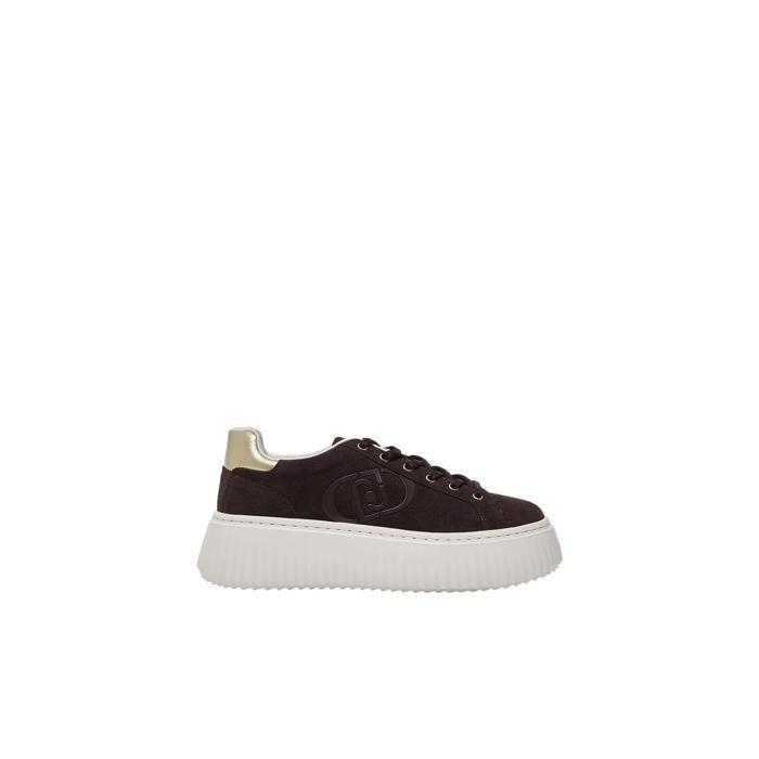 Baskets plateforme en daim femme Liu Jo Elodie 01 - moka