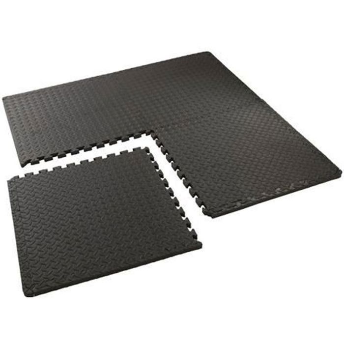 54 Tapis De Protection Sol EVA – 30x30 Cm – Noir – Pour Salle De Fitness Ou Atelier