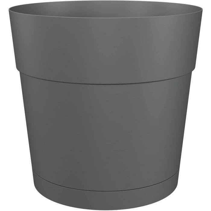 Pot à fleurs et plantes rond CAPRI LARGE Plastique Réservoir d'eau diamètre 40 cm ARTEVASI