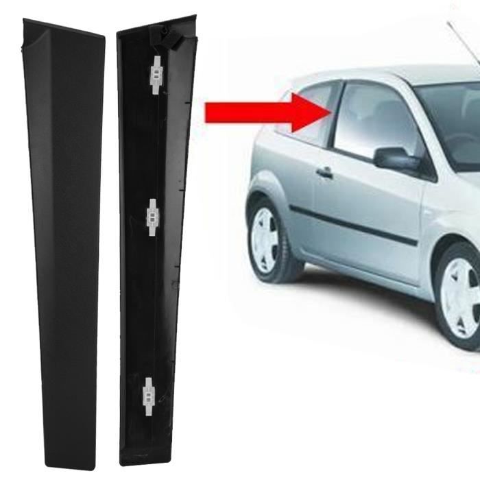 Ashata couverture d'habillage de pilier Garniture d'autocollant de piliers de fenêtre B de passagers droits de voiture pour Ford
