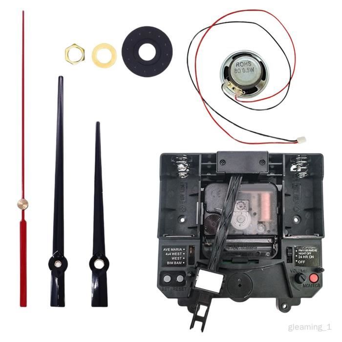 Mouvement D'Horloge à Pile Avec Aiguilles - Kit Réparation DIY Longueur Arbre 20mm Pour Horloges Murales