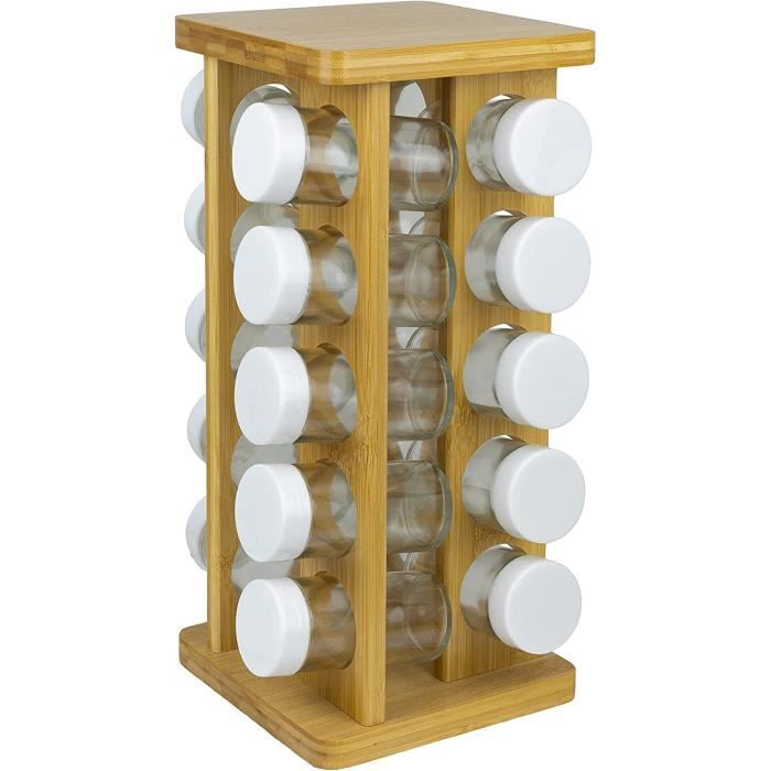 Lot De 20 Pots à épices Lennox Carousel 50 Ml – Tourniquet De Rangement Cuisine