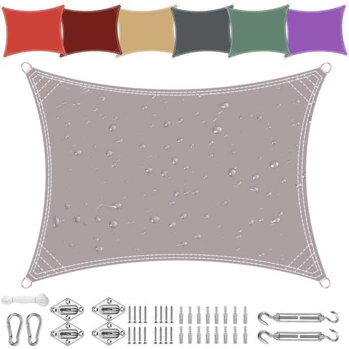 Voile Toile D'ombrage - PEHD - 3 X 5 M - Résistant Aux UV - Perméable à