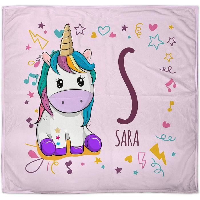 Bavoir Personnalisé LolaPix Avec Prénom - Modèle Girafe Bleu - 100% Polyester - Cadeau Nouveau-Né