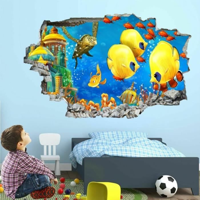 Sticker Muraux 3D Dinosaure - Déco Enfant Pour Chambre Et Salle De Jeux