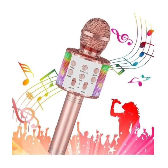Micro Karaoke Enfant,Microphone Sans Fil Karaoké, Micro Karaoke Bluetooth Pour  Enfants Fille Garcon Pour FêTe Chanter IdéE Cadeau De NoëL Anniversaire,  Compatible Avec Android/Ios/Pc/Smartphone : : Instruments de  musique