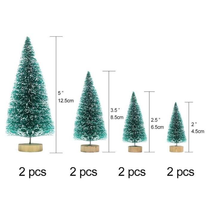 Lot De 12 Sapins De Noël Miniatures En Sisal - Décoration De Table Pour Mariage, Anniversaire, Fêtes