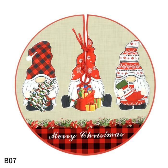 Jupe De Sapin De Noël KEEHOM 90cm Blanc - Tapis Base Neigeux Peluche Synthétique