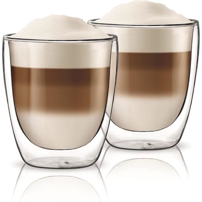 Tasse En Verre épaisse Altom Design - Capacité 510 Ml - Poignée Confortable - Pour Thé, Café, Boissons Chaudes/froides - 2