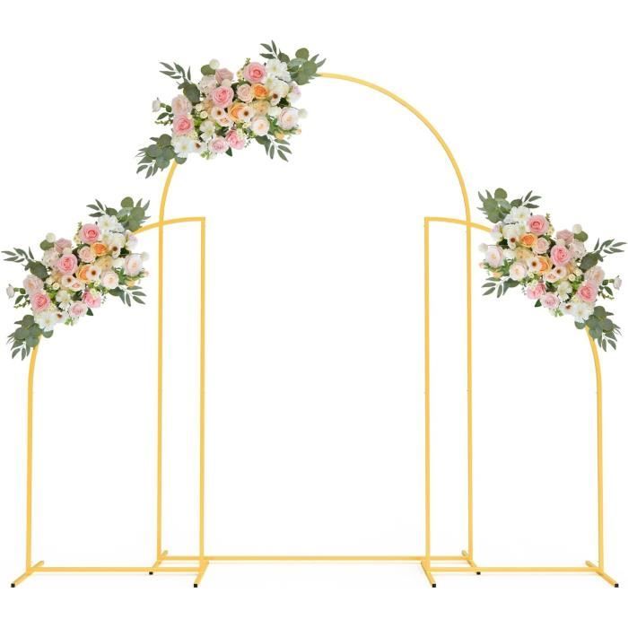 OBOVO Kit D'arche De Ballons Réutilisable, 3 M De Support Réglable Avec Base à Remplir D'eau Et Bâtons En Fibre Durable Pour Mariage, Remise De Diplôme Et Anniversaire, Décorations De Noël