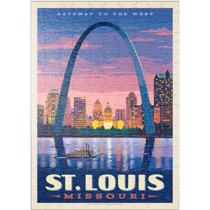 White Mountain – I Love Missouri Puzzle – 1000 Teile – Gateway Arch, Kansas City Zoo & Mehr