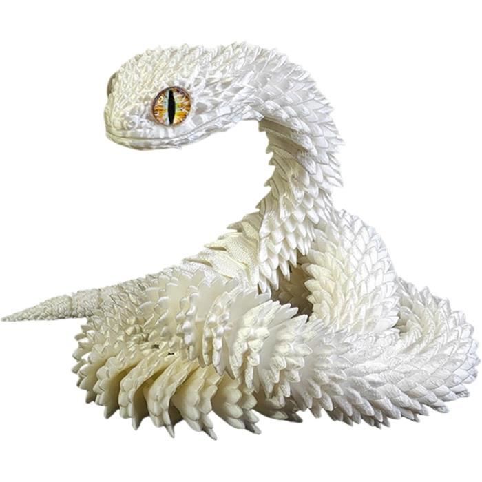 Jouet Serpent à articulations Flexibles imprimé en 3D 12 Pouces Animaux imprimés en 3D Serpent avec veilleuse Jouets imprimés Arc