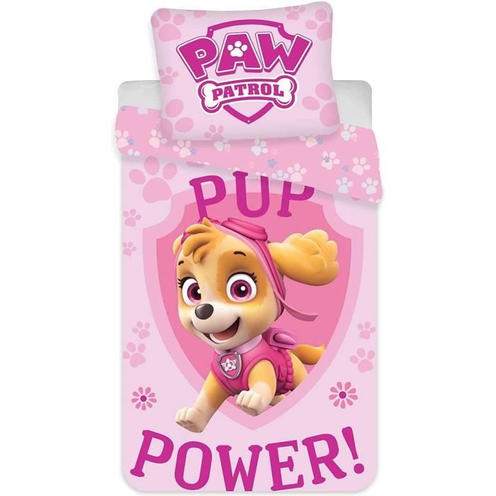 STELLA PAT PATROUILLE - Parure de lit housse de couette + taie d'oreiller  Paw Patrol 100% coton - Achat / Vente housse de couette seule - Cdiscount
