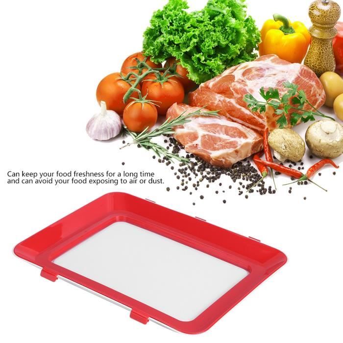 plateau de conservation des aliments reutilisable recipient des aliments empilable sous vide outils de cuisine xis cdiscount maison