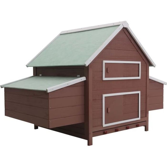 YAJIASHENG Poulailler Marron 157x97x110 cm Bois
